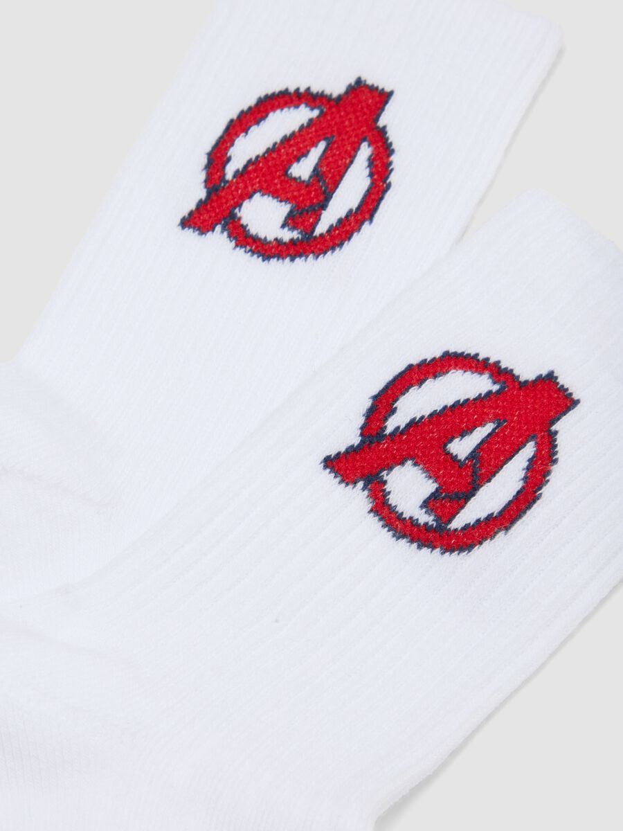 2-pack multicolour Avengers print socks in organic stretch cotton_1