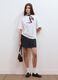 White pure cotton crew-neck T-shirt with print, relaxed fit_1