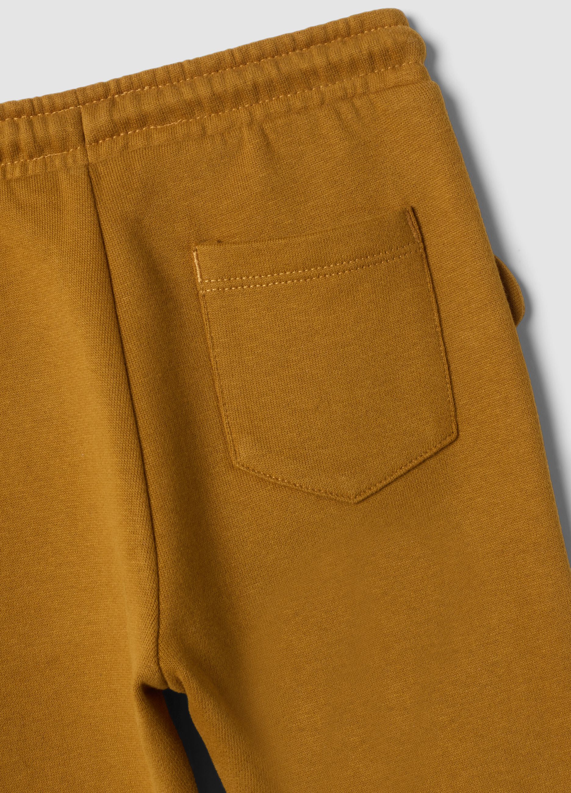 Pantaloni jogger marroni in puro cotone