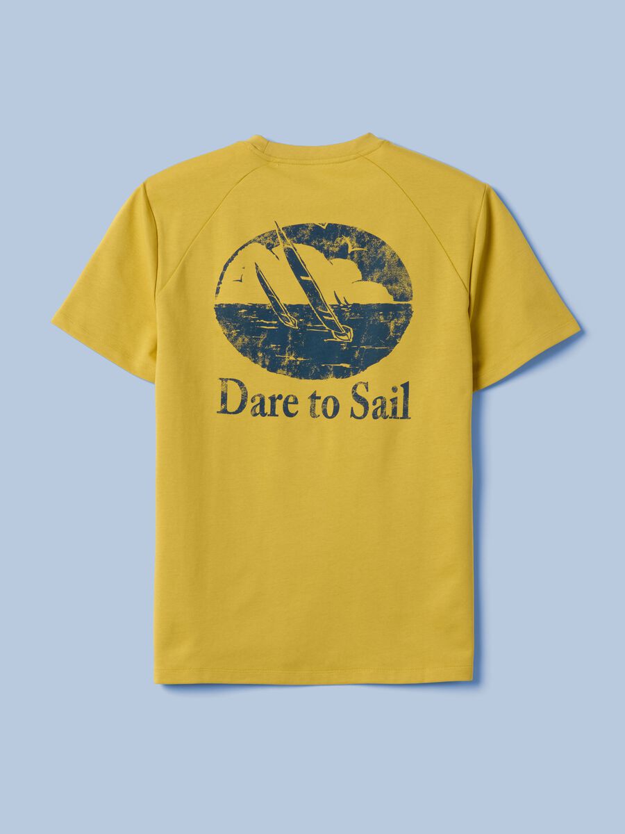 Gelbes ALTAVIA SAILING T-Shirt aus elastischem Baumwollmix_5