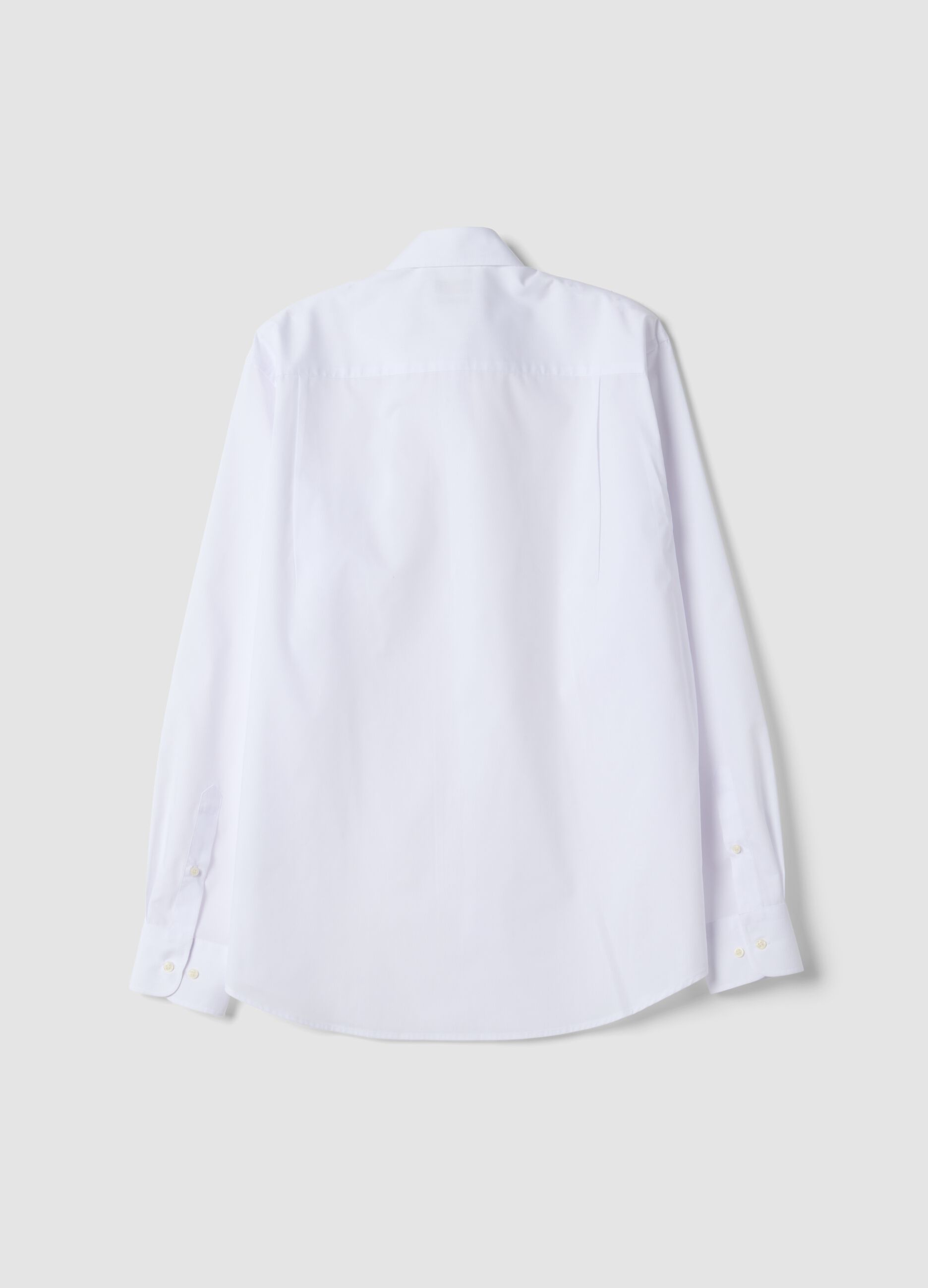 White regular-fit shirt with button-down collar, Easy Iron