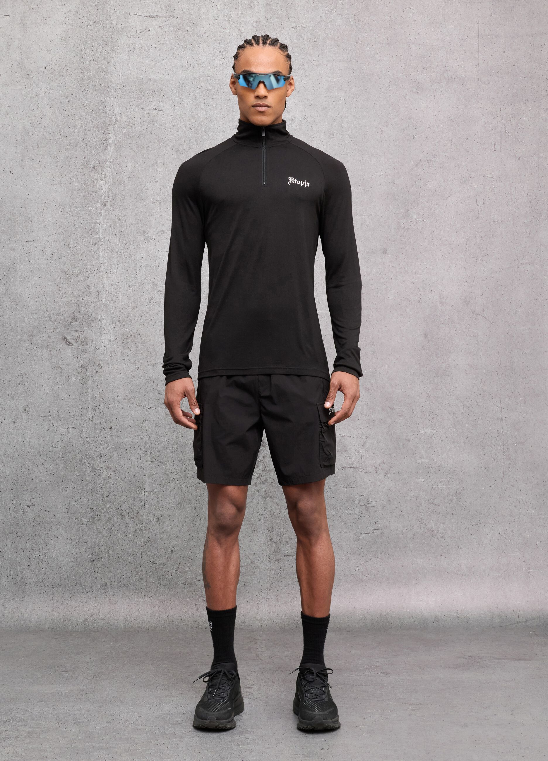 Half-Zip Light Sweater Black