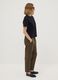 Baggy-Fit-Jeans aus braunem Denim aus reiner Baumwolle mit Paperbag-Bund_3