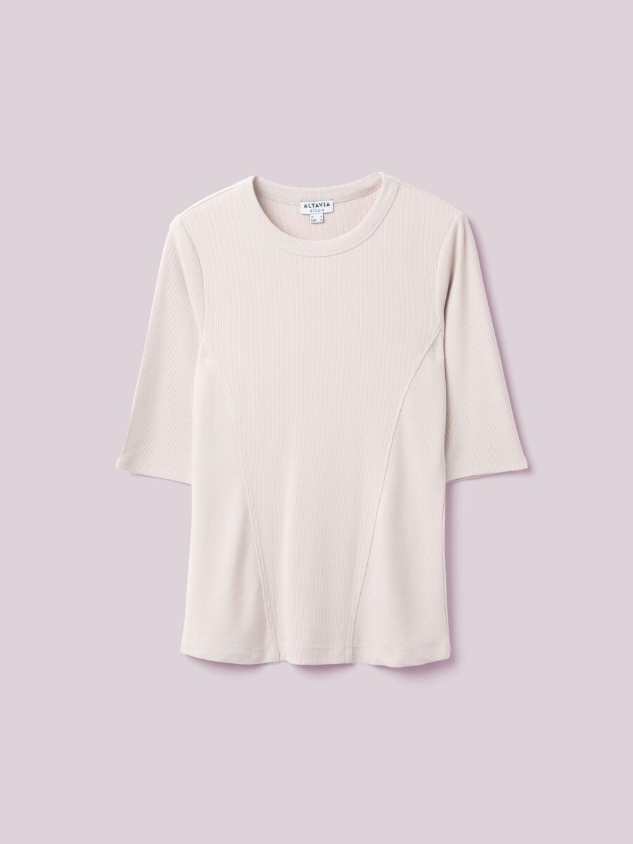 ALTAVIA STUDIO Ribbed Stretch Modal T-shirt_4
