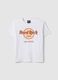 T-shirt branca de puro algod&atilde;o ajuste regular com log&oacute;tipo Hard Rock Cafe_4