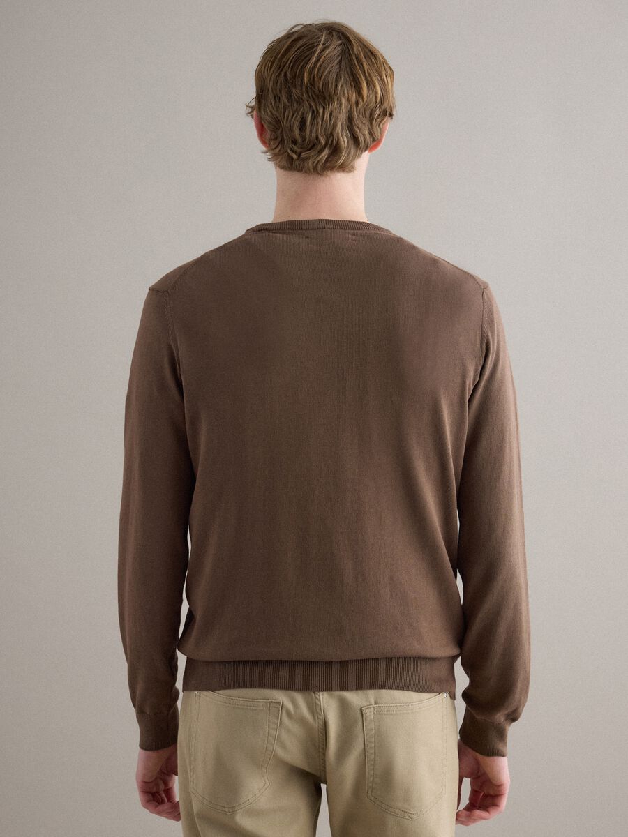 Brown Sweater in Pure Cotton_3