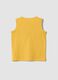 Yellow pure cotton vest top with buttons_1