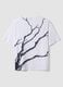 White pure cotton T-shirt with Nature slogan_1