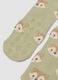 2-pack of green organic stretch cotton socks with fox print_2