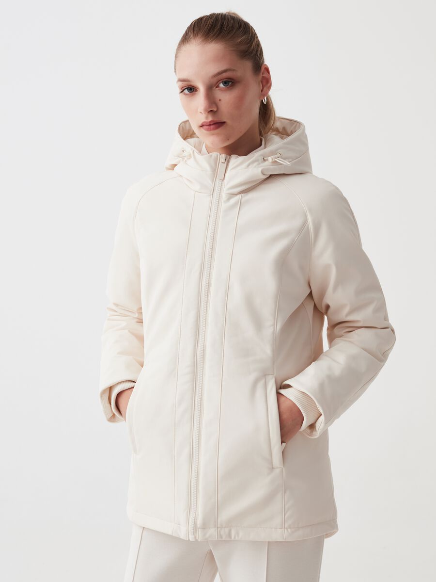 LESS IS BETTER short padded jacket with hood_0