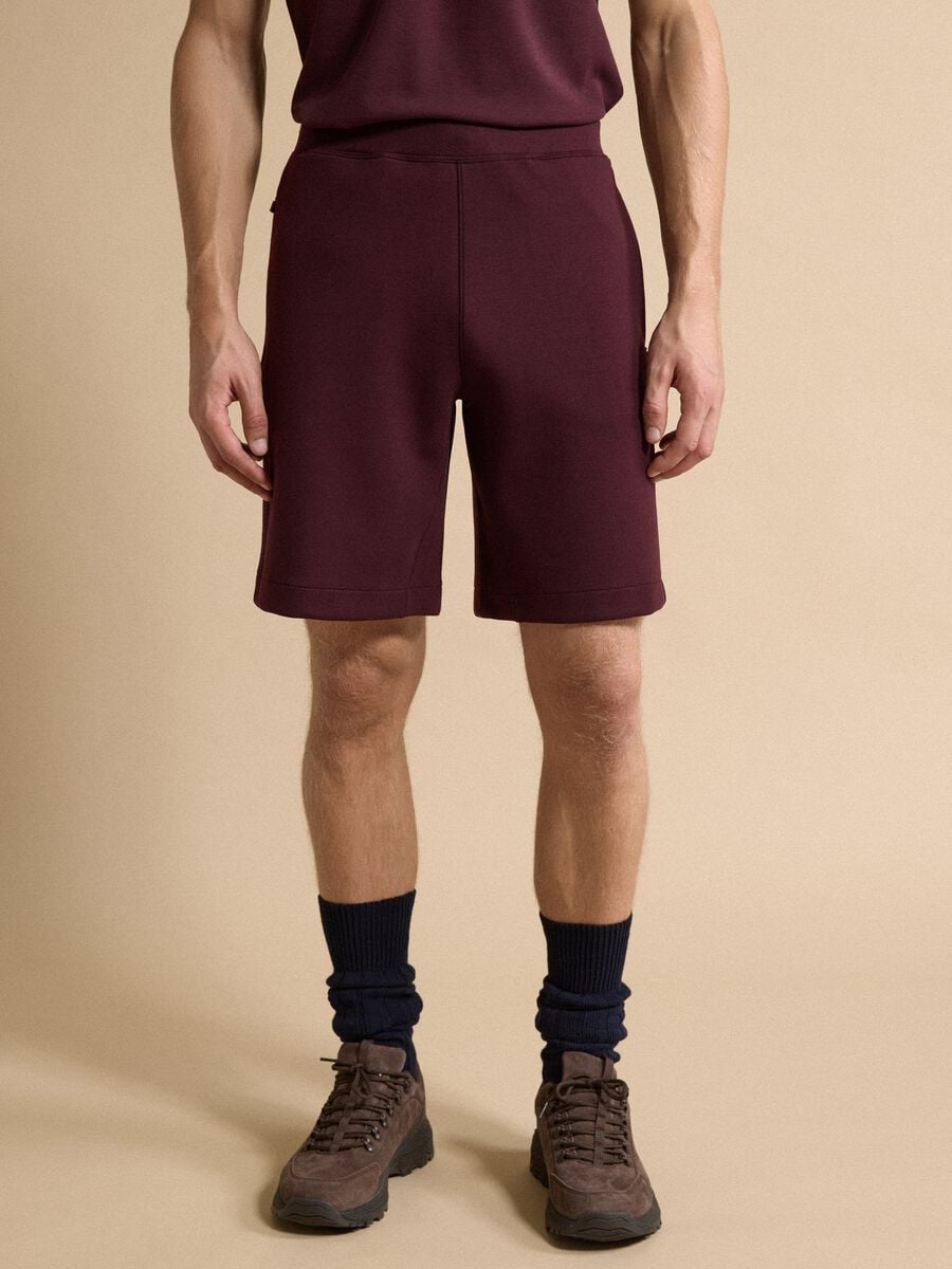 Breathable brown 2-way stretch shorts_1