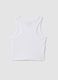 Girls&rsquo; white ribbed fitted stretch-cotton vest top_4