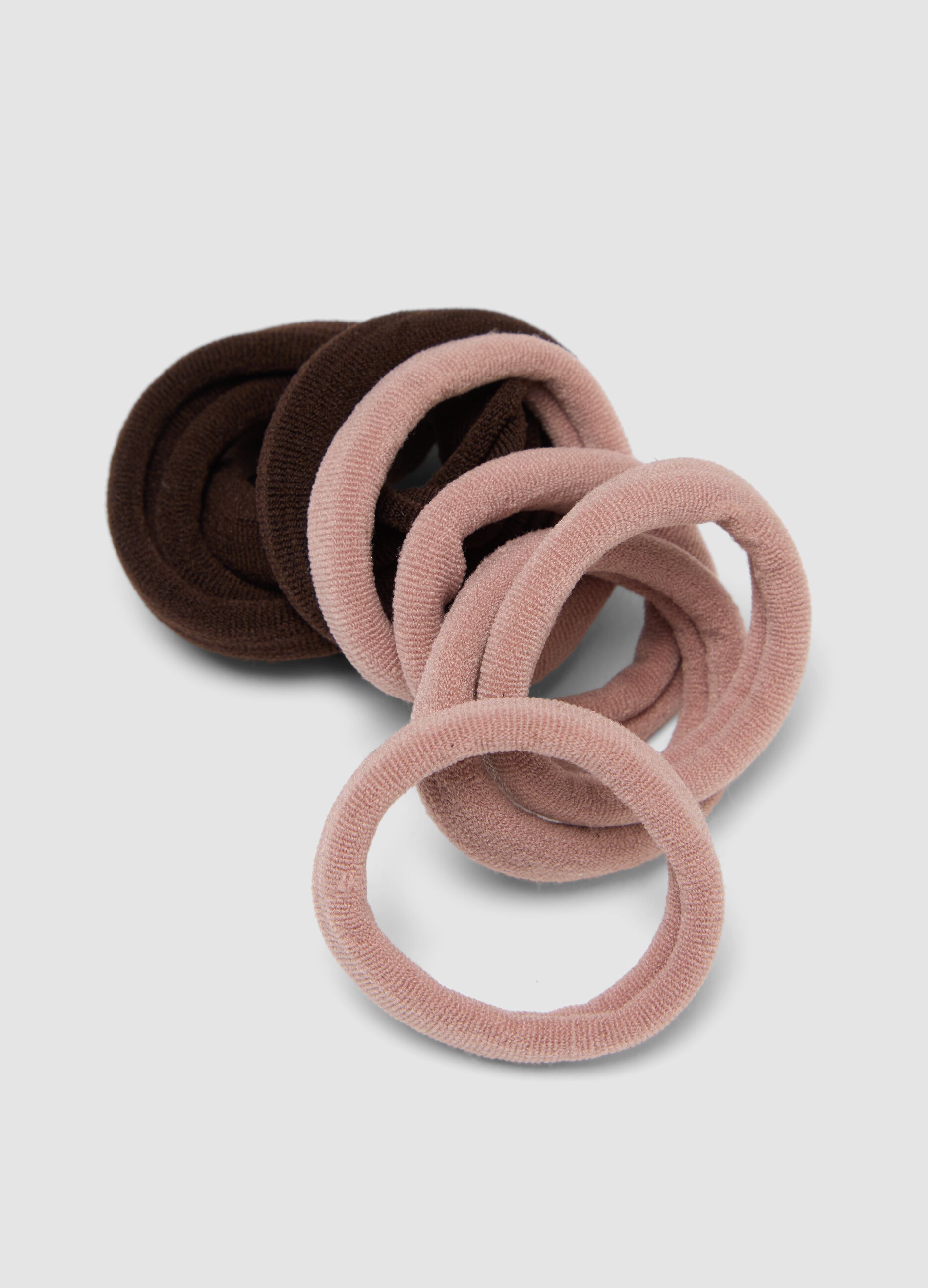 SINCERELY HAIR El&aacute;sticos sem costuras (pack de 10) Malva-Castanho