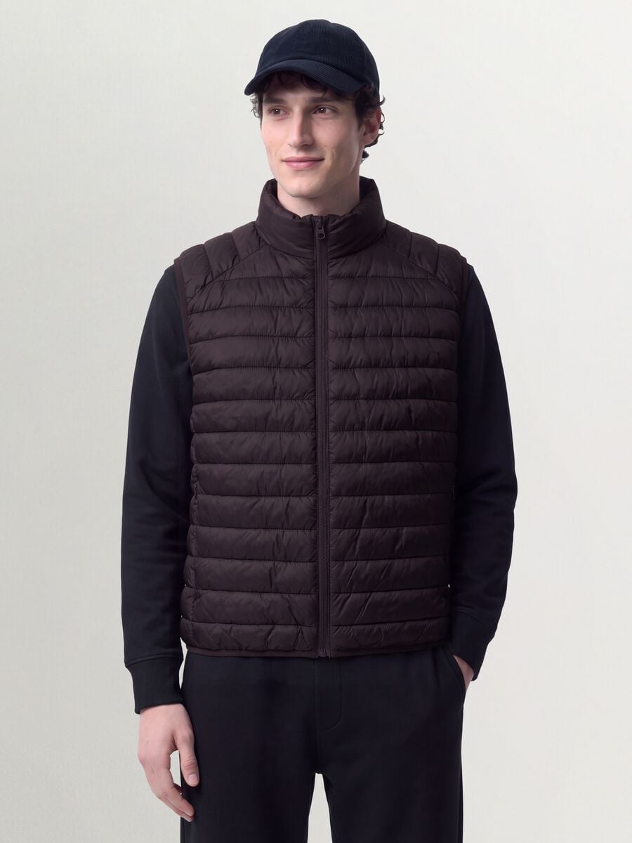 Violette Ultralight Steppweste mit Rei&szlig;verschluss_0