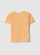 Orange pure cotton child's T-shirt with skater print, regular fit_1