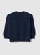 Blue children's regular fit crew neck cotton blend sweatshirt with print_1