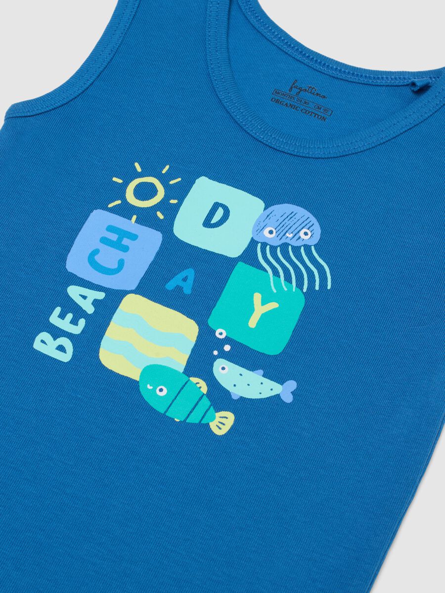 Twin pack multicolour pure cotton vests for newborns regular fit_2