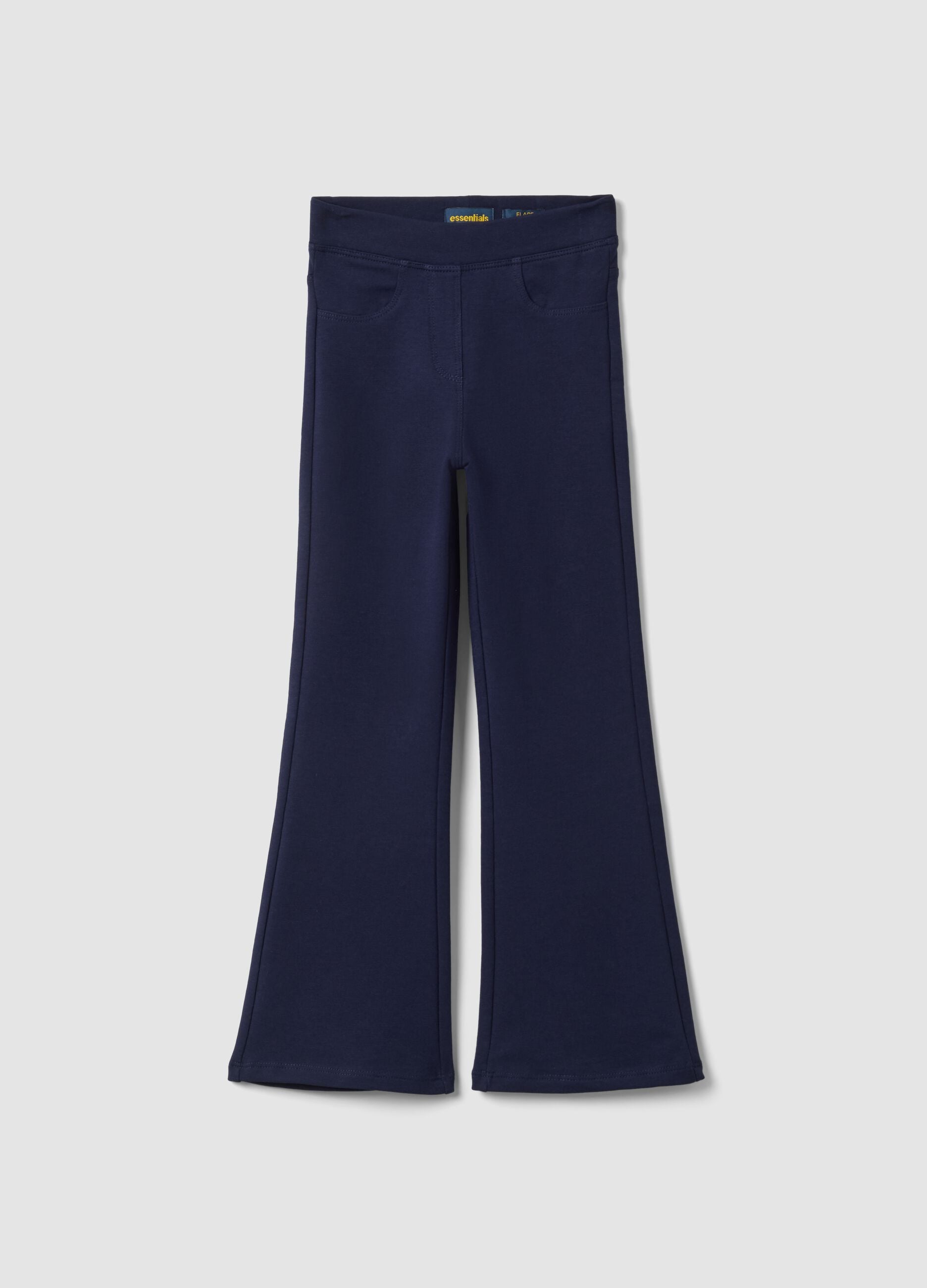 Blaue Schlaghose aus Bio-Baumwolle