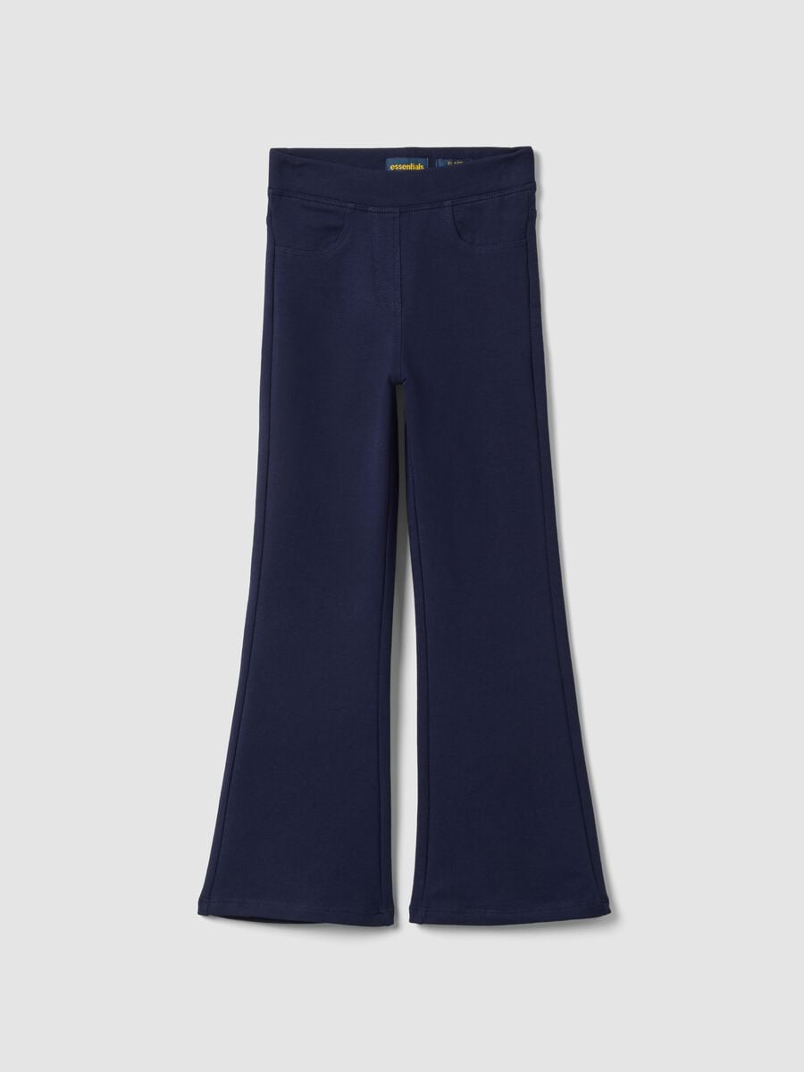 Blaue Schlaghose aus Bio-Baumwolle_0