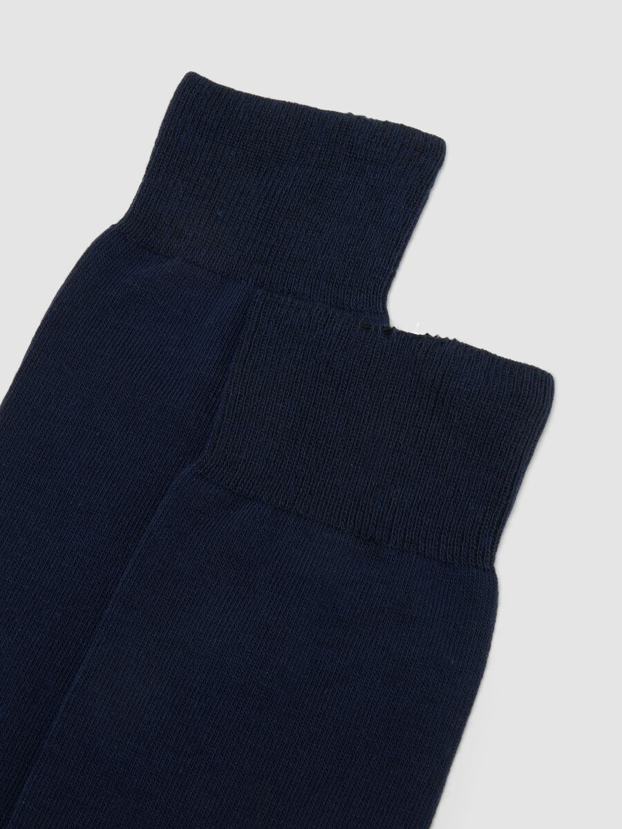 2-pack of blue midi socks in stretch cotton_2