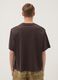 Brown short-sleeve pure cotton T-shirt_3