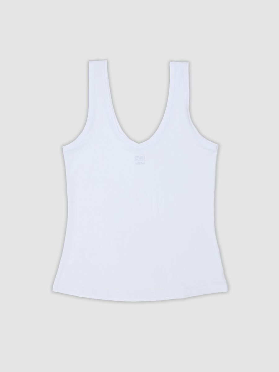 White stretch vest top, regular fit_2