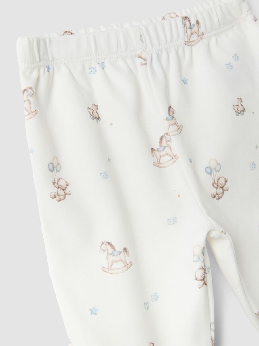 2er-Pack Leggings in Blau und Weiss aus Bio-Baumwolle_2