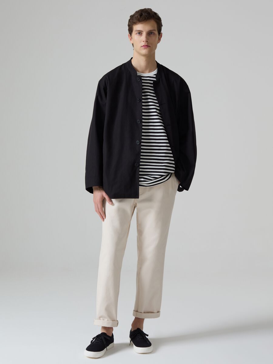 Selection straight-fit trousers in cotton_0