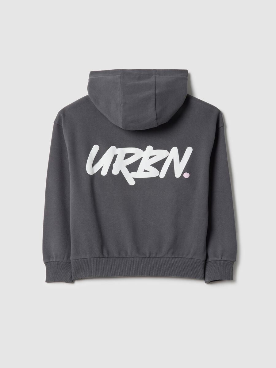 Grey pure cotton hoodie for girls regular fit_4