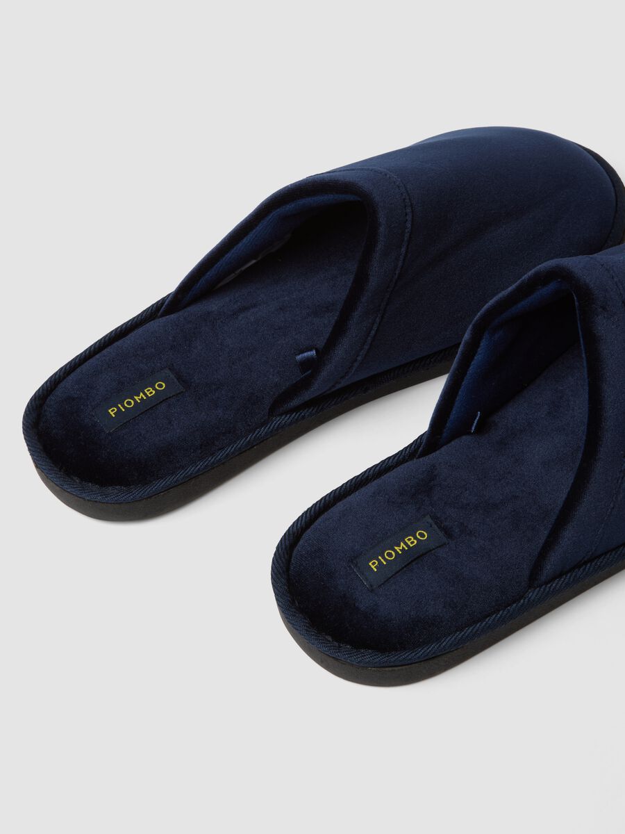 Padded blue slippers for home_2