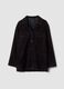 Black genuine leather jacket, regular fit_0