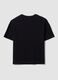 Black oversized pure cotton short-sleeve T-shirt_5