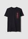 Black pure cotton regular fit t-shirt with Osaka print_4