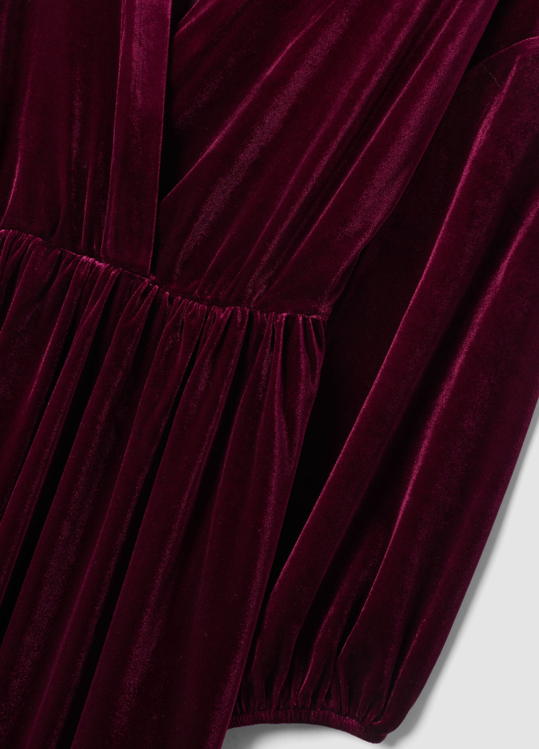 Abito rosso bordeaux in tessuto elasticizzato con zip