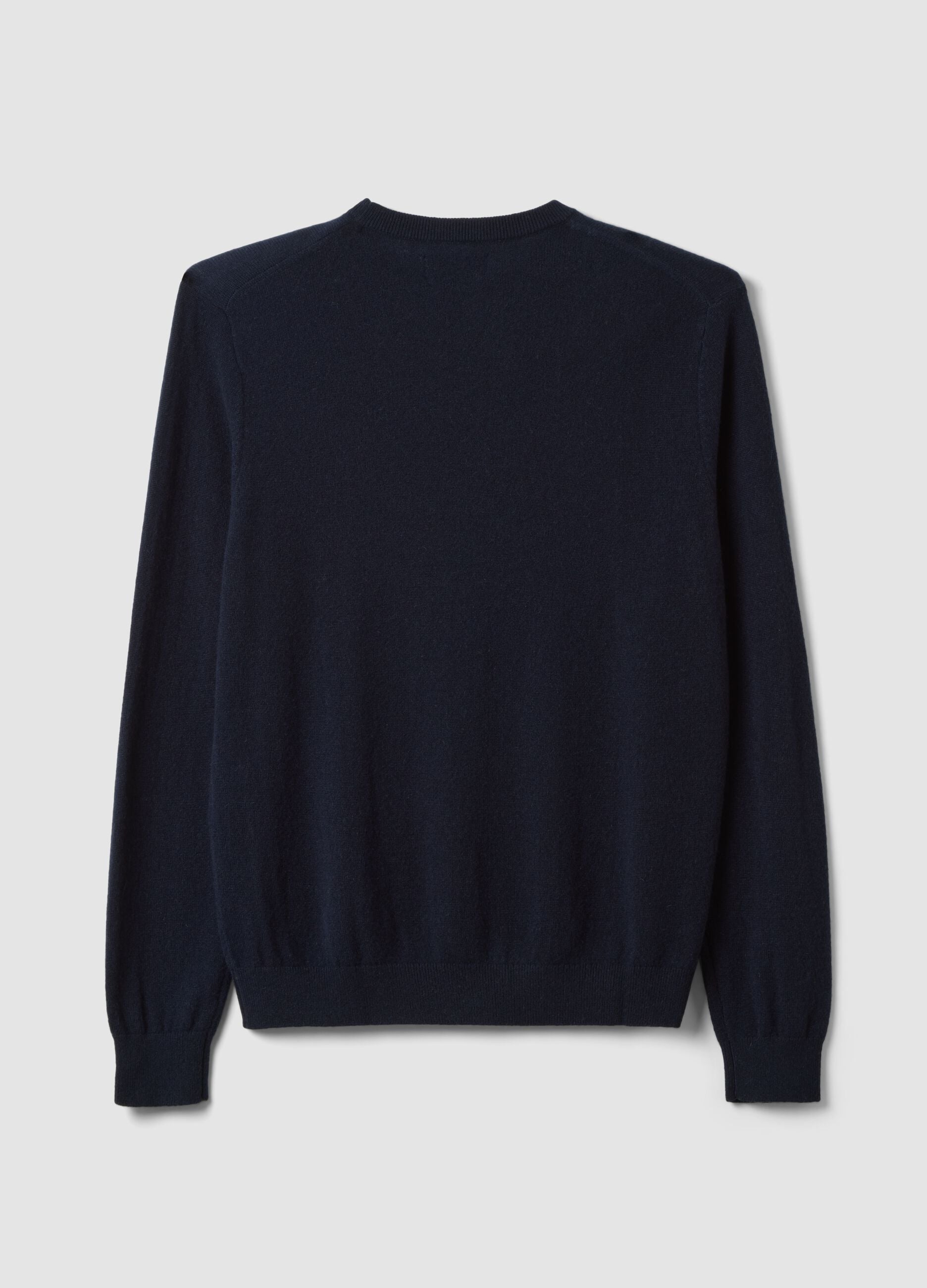 Blue pure cashmere regular-fit jumper
