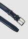 Blue genuine leather belt_1