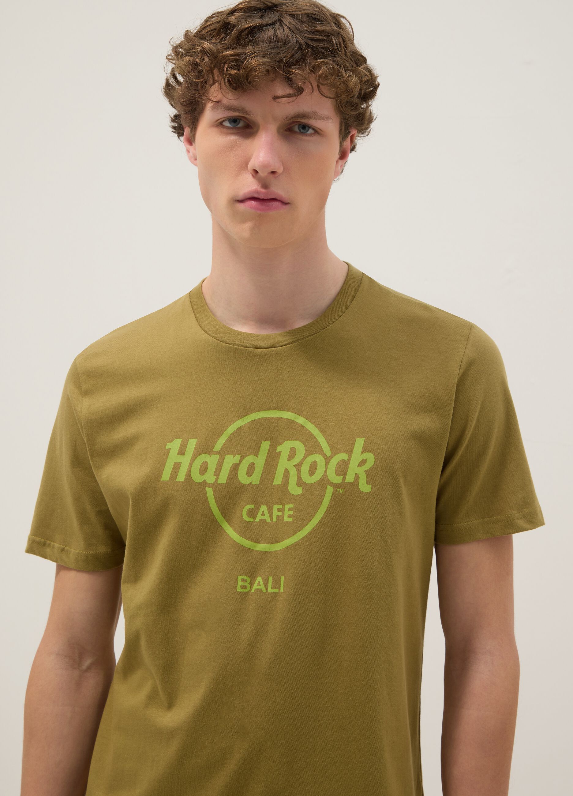 Gr&uuml;nes Hard Rock Cafe T-Shirt aus reiner Baumwolle, Regular Fit