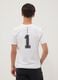 White short-sleeve cotton-blend boys&rsquo; T-shirt, relaxed fit_1