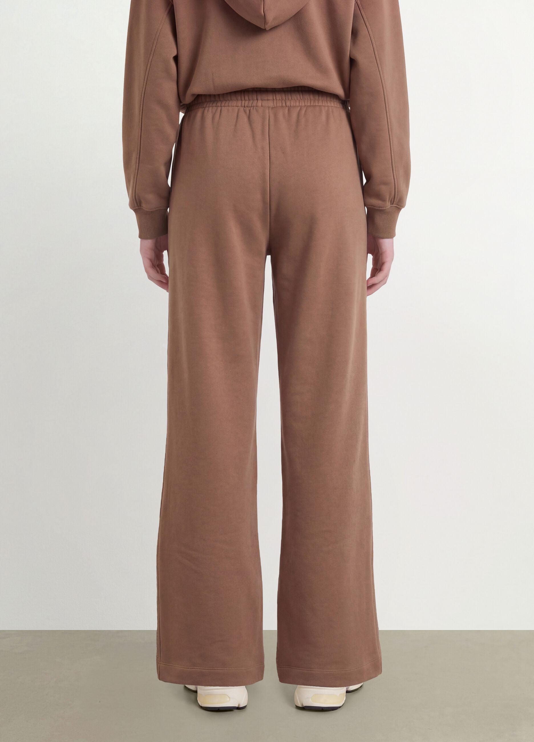 Brown culotte trousers in 100% organic cotton for girls