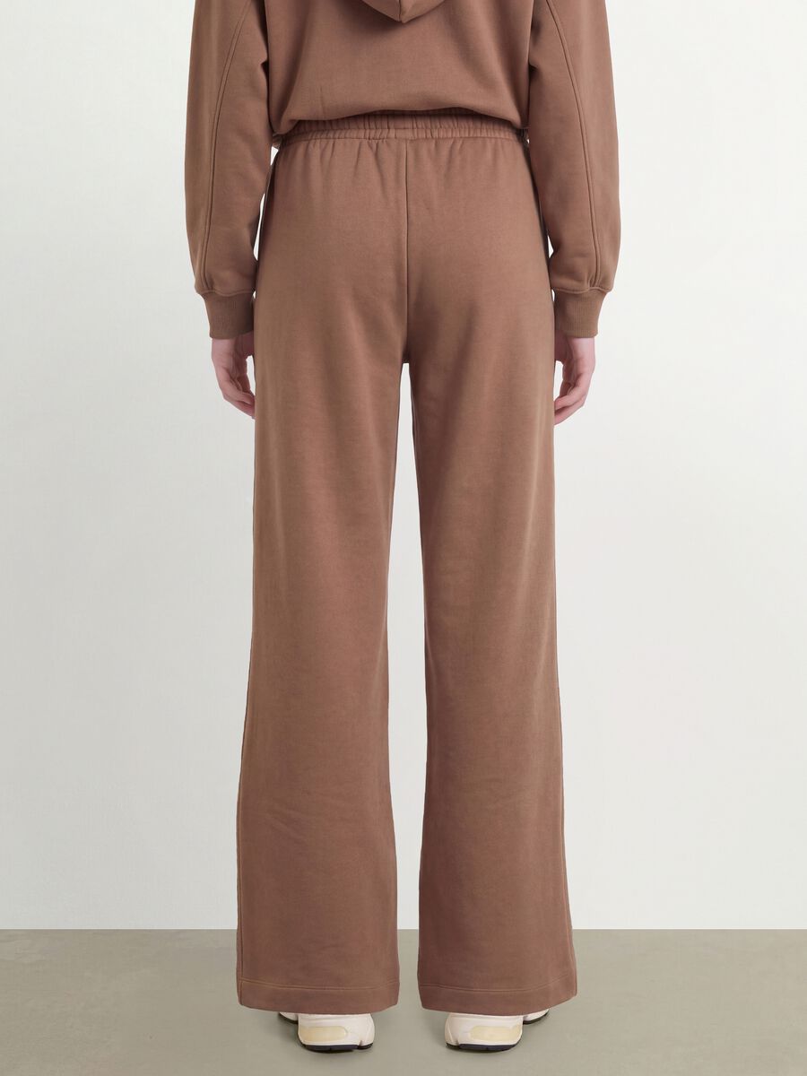 Girls&rsquo; brown culotte trousers in pure organic cotton_3