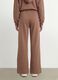 Brown culotte trousers in 100% organic cotton for girls_3