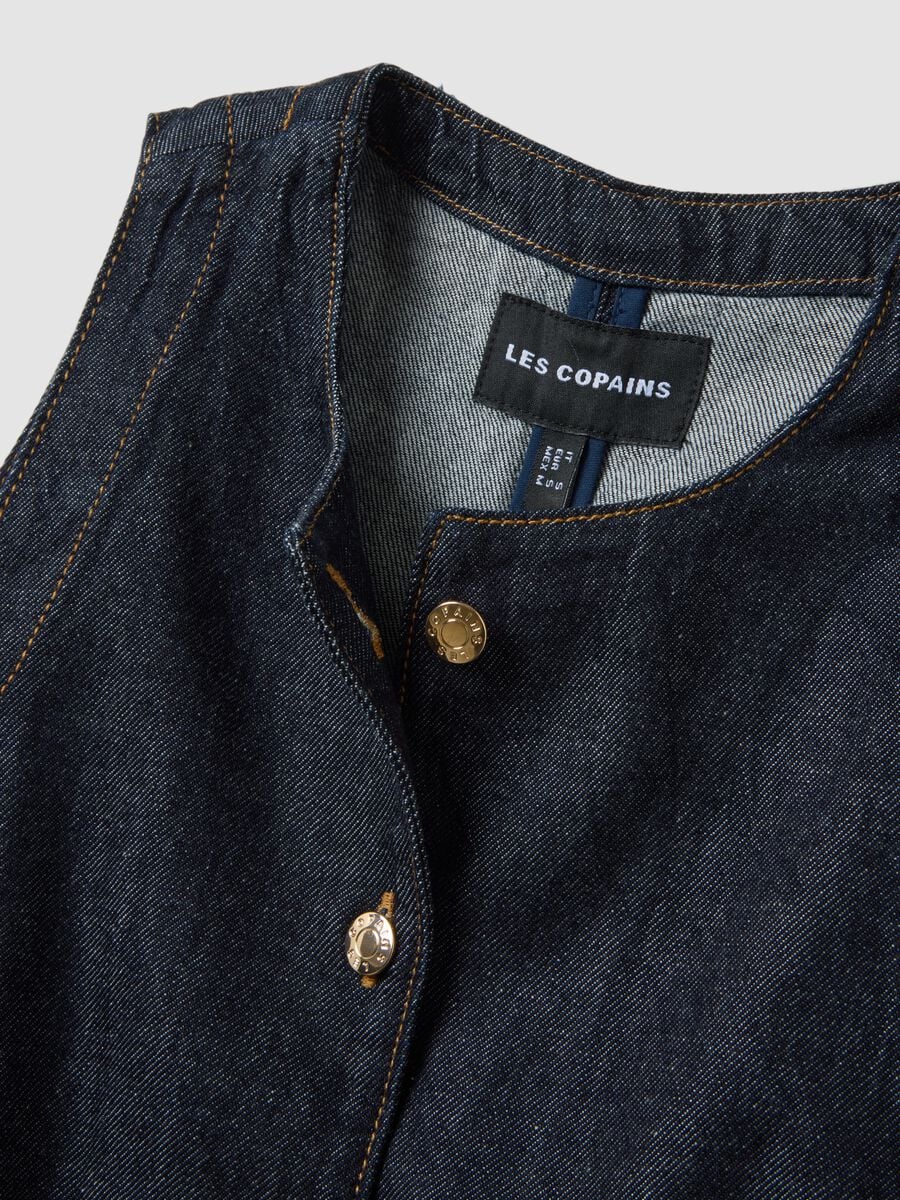 Blaue Denimweste aus reiner Baumwolle im Regular Fit_1
