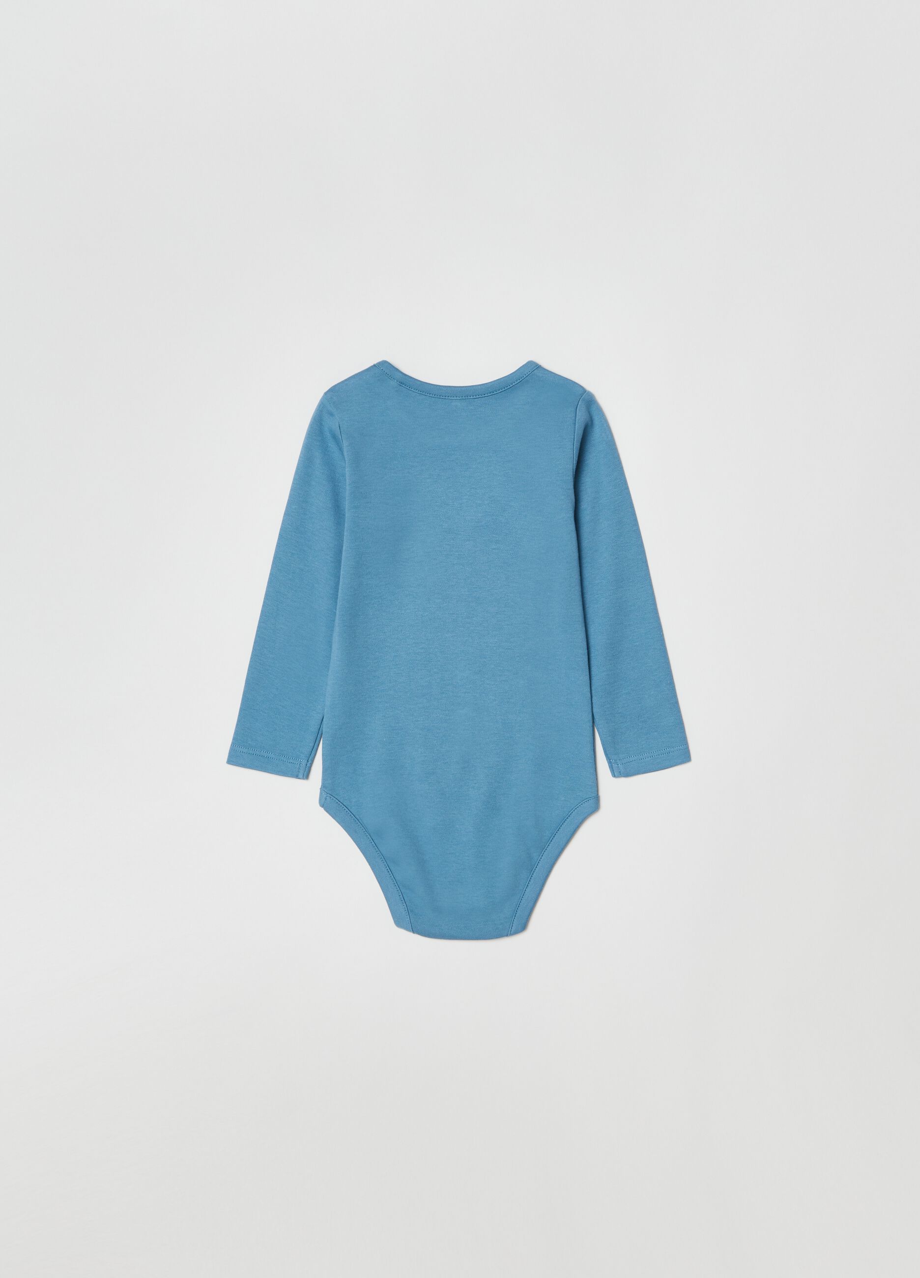Pack of two long-sleeved cotton onesies_1