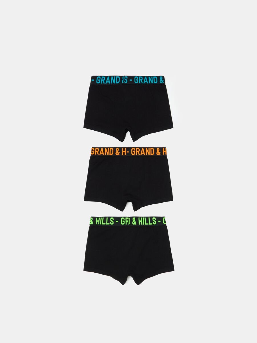 Three-pack boxer shorts with external elastic and logo_1