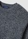 Maglia blu e grigia in misto lana a girocollo regular fit_1