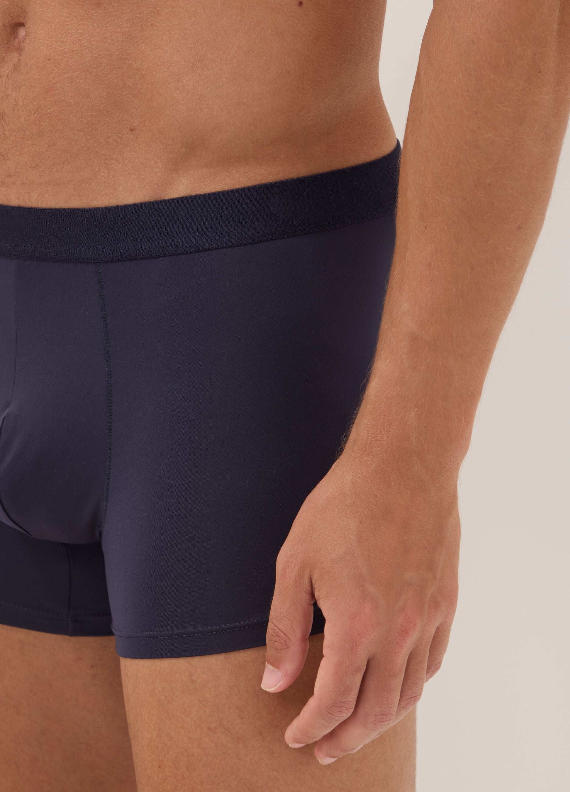 3-pack of blue stretch microfibre boxers