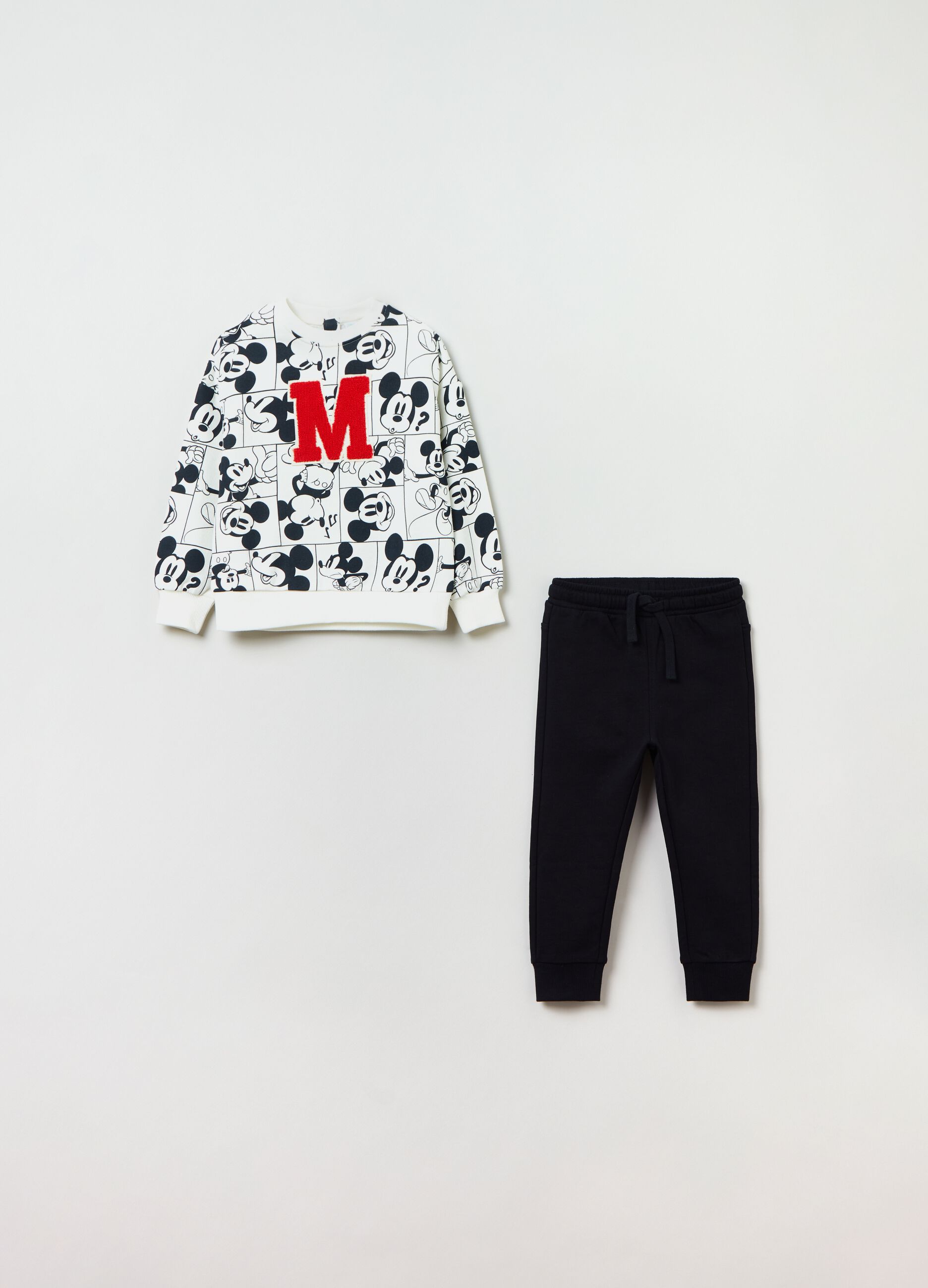 Fleece jogging set with Mickey Mouse print_0