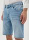 Men&rsquo;s slim-fit light blue denim Bermuda shorts_2