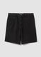 Bermudas vaqueras negras de mezcla de algod&oacute;n, corte baggy_5
