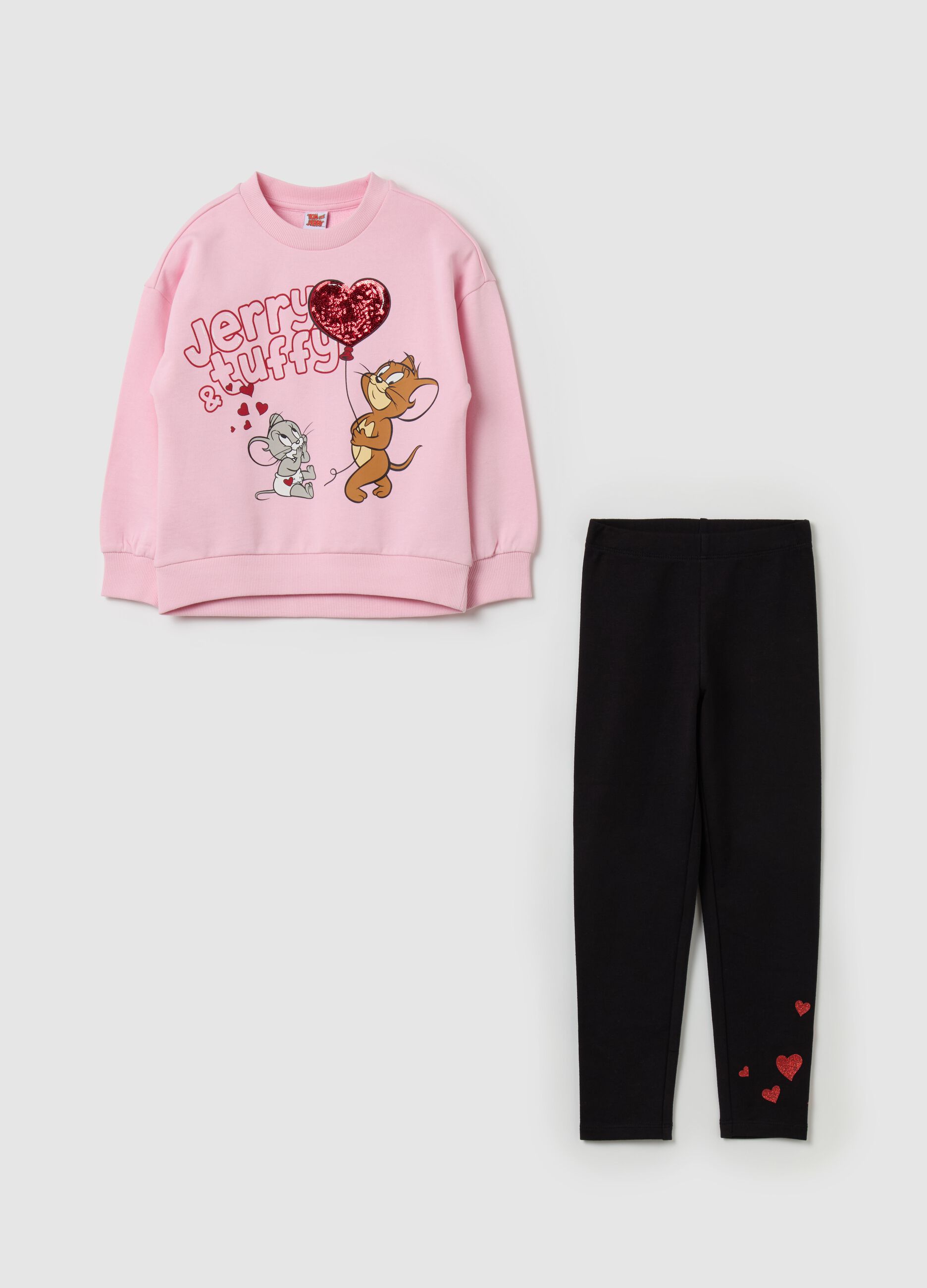 Jogging set with Tweetie Pie and Sylvester the Cat print